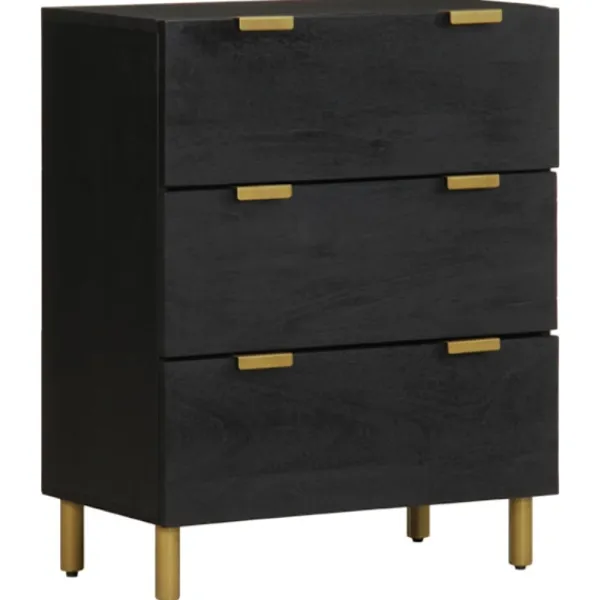 vidaXL Byråer>Skänk svart 60x33x75 cm konstruerat trä