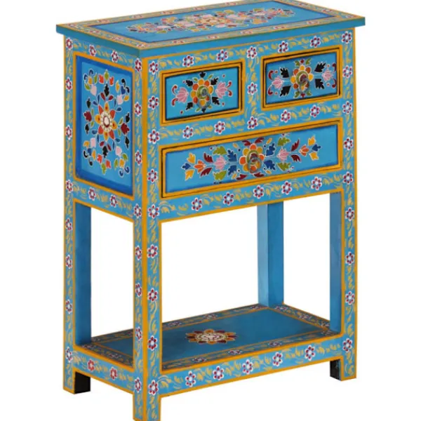 vidaXL Sideboards>Skänk turkos 55x30x76 cm massivt mangoträ