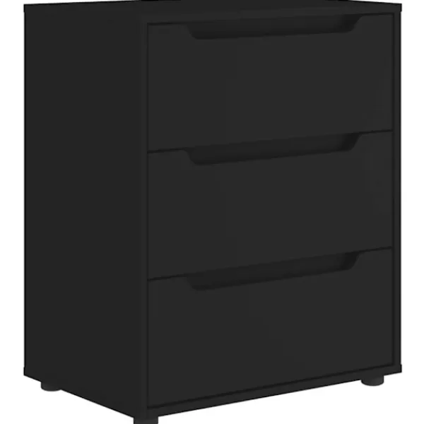 vidaXL Byråer>Skänk VISNES svart 60x40x73 cm konstruerat trä