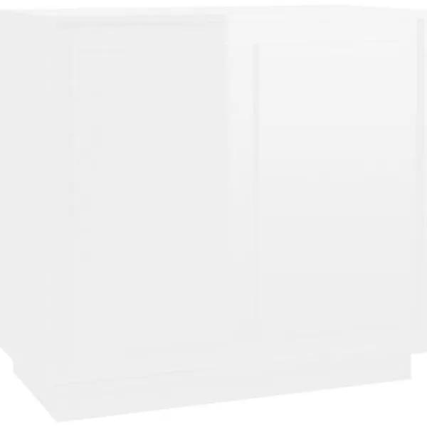 vidaXL Skåp>Skänk vit högglans 80x34x75 cm konstruerat trä