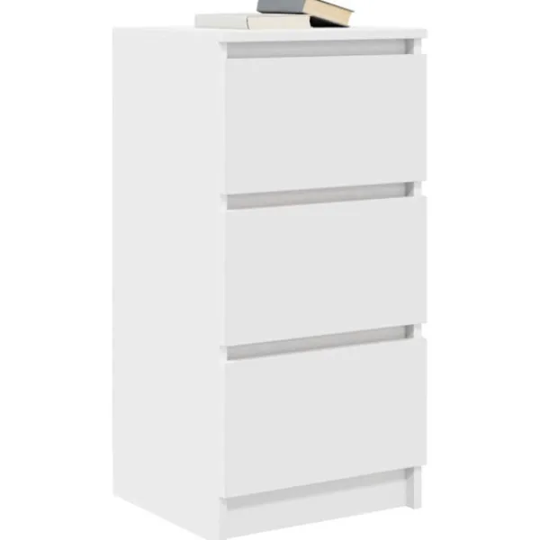 vidaXL Byråer>Skänk vit 37,5x35x76 cm konstruerat trä