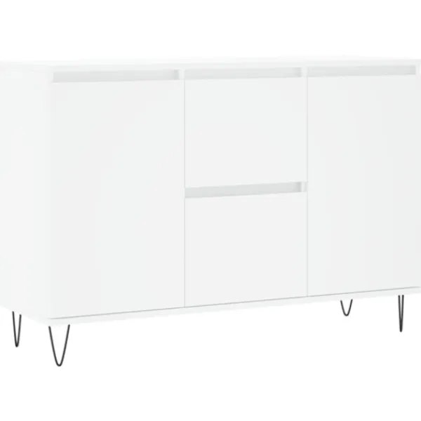 vidaXL Sideboards>Skänk vit 101,5x35x70 cm konstruerat trä