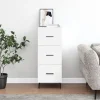 vidaXL Byråer>Skänk vit 34,5x34x90 cm konstruerat trä