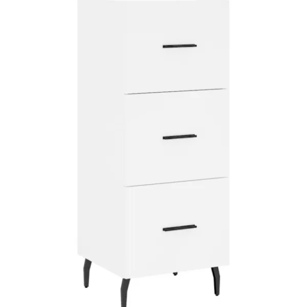 vidaXL Byråer>Skänk vit 34,5x34x90 cm konstruerat trä