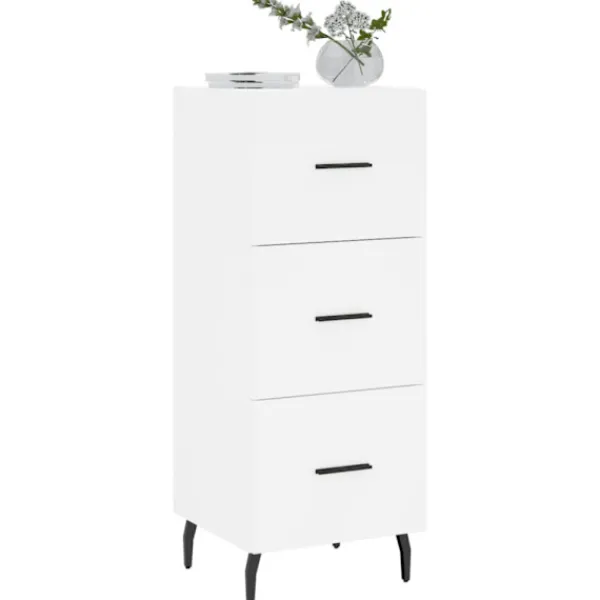 vidaXL Byråer>Skänk vit 34,5x34x90 cm konstruerat trä