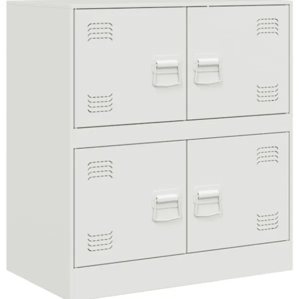 vidaXL Skåp>Skänk vit 67x39x73 cm stål