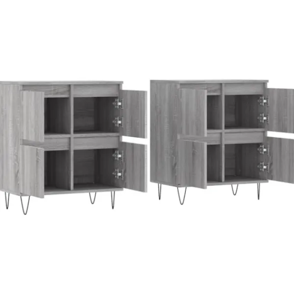 vidaXL Sideboards>Skänkar 2 st grå sonoma konstruerat trä
