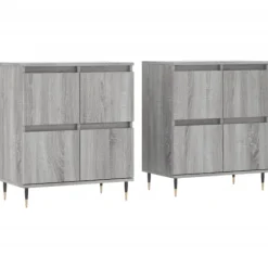 vidaXL Sideboards>Skänkar 2 st grå sonoma konstruerat trä