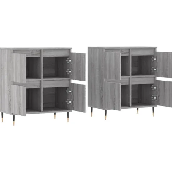 vidaXL Sideboards>Skänkar 2 st grå sonoma konstruerat trä