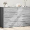vidaXL Byråer>Skänkar 2 st grå sonoma 60x39x80 cm konstruerat trä