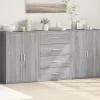 vidaXL Sideboards>Skänkar 3 st grå sonoma 60x31x84 cm konstruerat trä