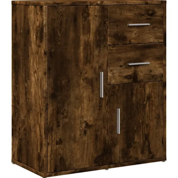 vidaXL Sideboards>Skänkar 2 st rökfärgad ek 60x31x70 cm konstruerat trä