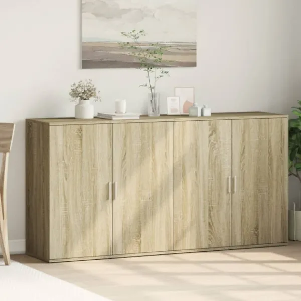 vidaXL Sideboards>Skänkar 2 st sonoma-ek 79x38x80 cm konstruerat trä