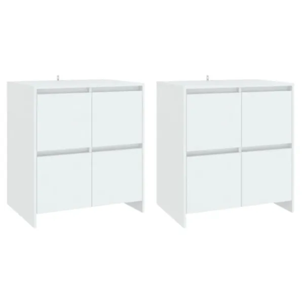 vidaXL Sideboards>Skänkar 2 st vit 70x41x75 cm konstruerat trä