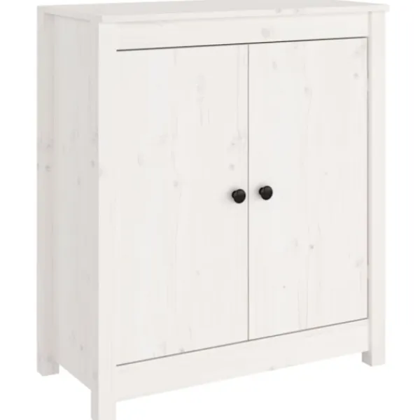 vidaXL Skåp>Skänkar 2 st vit 70x35x80 cm massiv furu