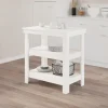 vidaXL Köksö>Skobänk vit 78,5x50x80 cm massiv furu
