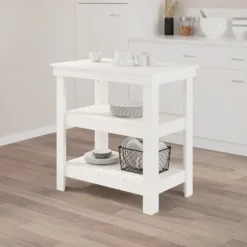 vidaXL Köksö>Skobänk vit 78,5x50x80 cm massiv furu