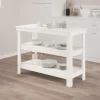 vidaXL Köksö>Skobänk vit 110,5x50x80 cm massiv furu