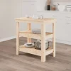 vidaXL Köksö>Skobänk 78,5x50x80 cm massiv furu