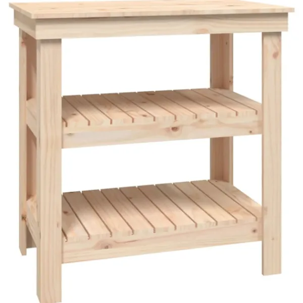 vidaXL Köksö>Skobänk 78,5x50x80 cm massiv furu