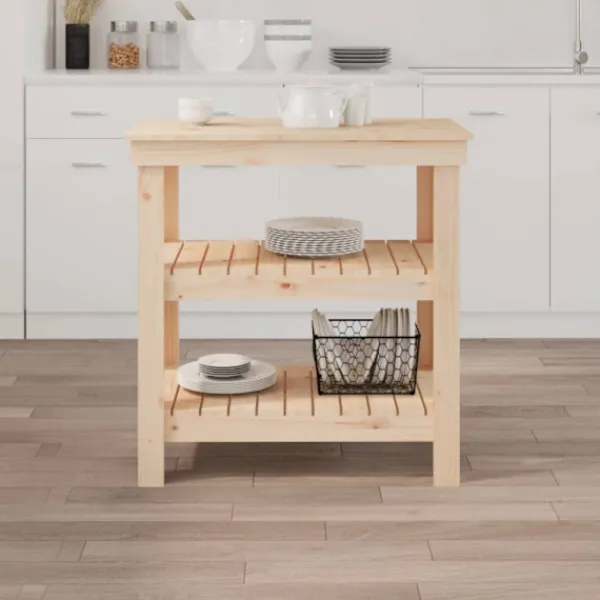 vidaXL Köksö>Skobänk 78,5x50x80 cm massiv furu