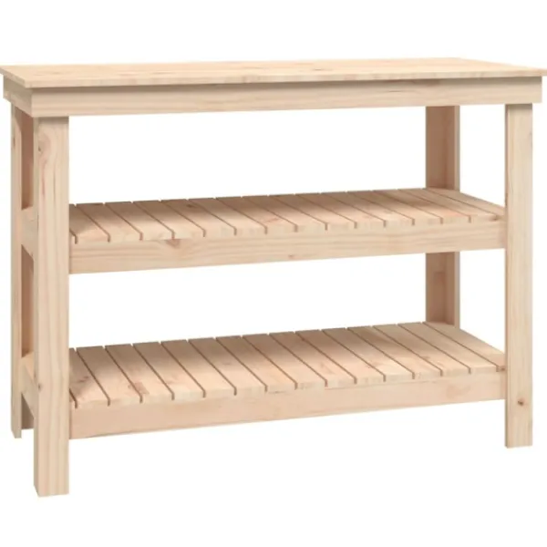 vidaXL Köksö>Skobänk 110,5x50x80 cm massiv furu