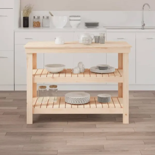vidaXL Köksö>Skobänk 110,5x50x80 cm massiv furu