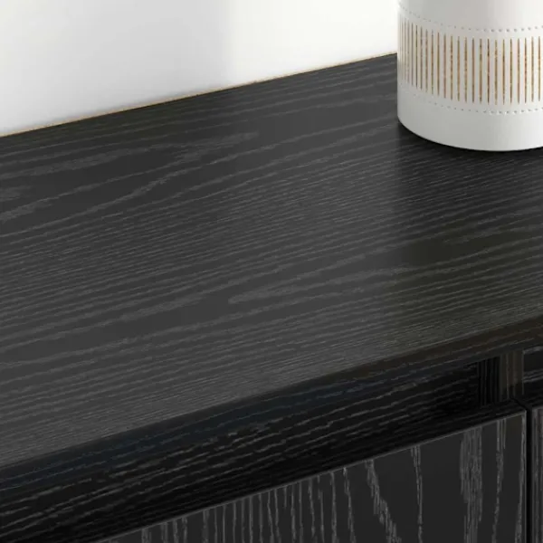 vidaXL Sideboards>Skåp 2 pcs Svart Ek 60 x 35 x 70 cm Konstruerat trä