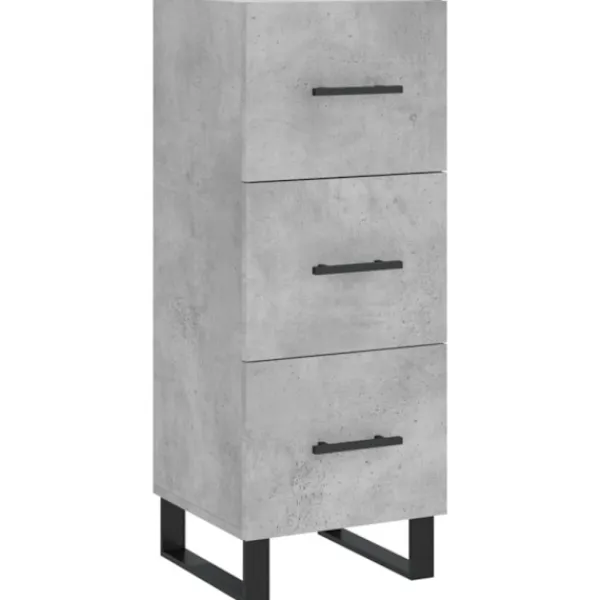 vidaXL Byråer>Skåp betonggrå 34,5x34x90 cm konstruerat trä