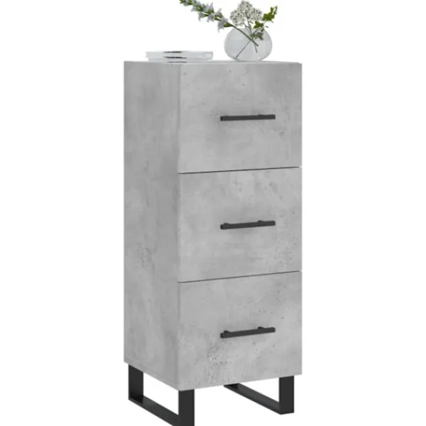 vidaXL Byråer>Skåp betonggrå 34,5x34x90 cm konstruerat trä