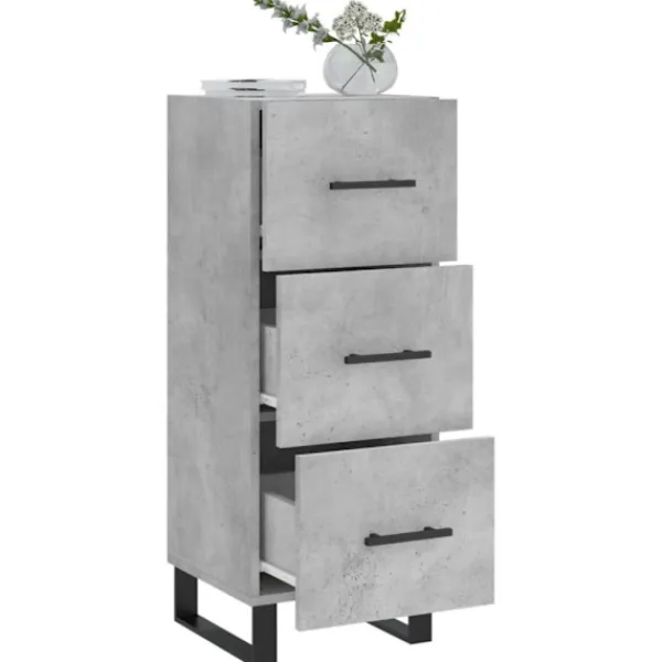 vidaXL Byråer>Skåp betonggrå 34,5x34x90 cm konstruerat trä