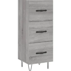 vidaXL Byråer>Skåp grå sonoma 34,5x34x90 cm konstruerat trä