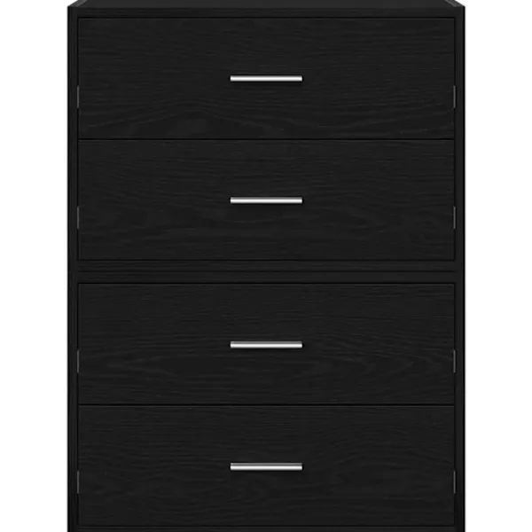 vidaXL Byråer>Skåp med 2 lådor 2 st svart ek 60x31x40 cm konstruerat trä