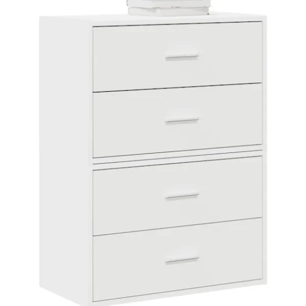 vidaXL Byråer>Skåp med 2 lådor 2 st vit 60x31x40 cm konstruerat trä