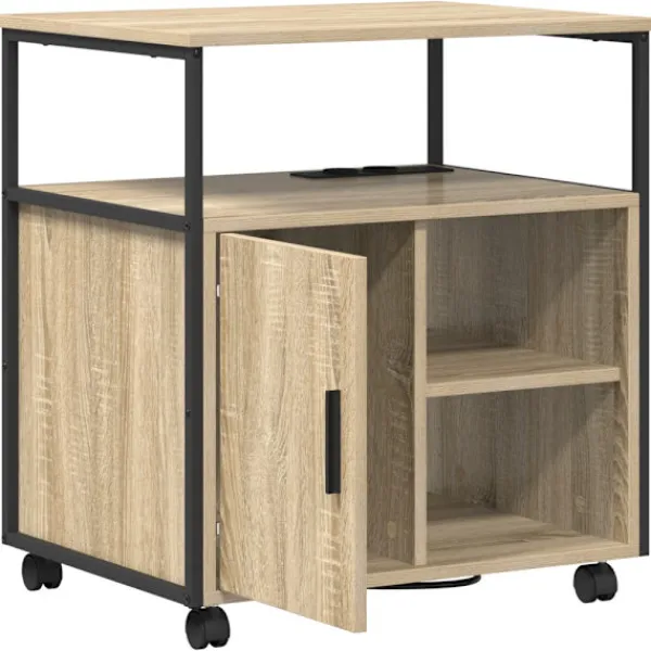 vidaXL Kontorsmöbler>Skåp med laddstation Sonoma-ek 61 x 46 x 67 cm Konstruerat trä