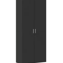 vidaXL Skåp>Skåp svart 80x35x180 cm konstruerat trä