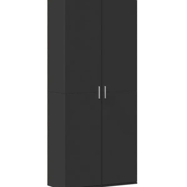 vidaXL Skåp>Skåp svart 80x35x180 cm konstruerat trä