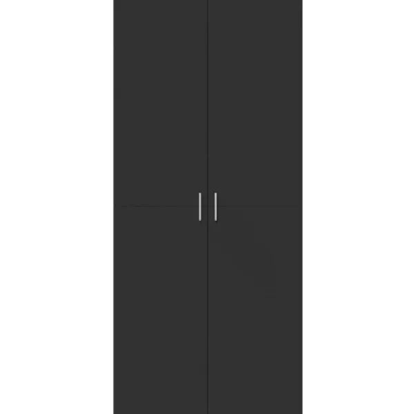 vidaXL Skåp>Skåp svart 80x35x180 cm konstruerat trä