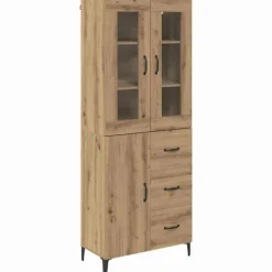 vidaXL Skåp>Skåp Väggmonterad Artisan Ek 69,5 x 34 x 180 cm Konstruerat trä