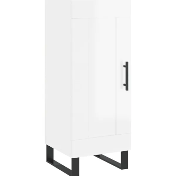 vidaXL Skåp>Skåp vit högglans 34,5x34x90 cm konstruerat trä