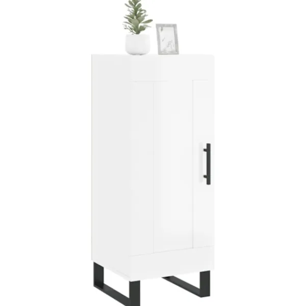 vidaXL Skåp>Skåp vit högglans 34,5x34x90 cm konstruerat trä