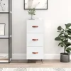 vidaXL Byråer>Skåp vit högglans 34,5x34x90 cm konstruerat trä
