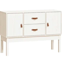 vidaXL Skåp>Skåp vit 110x40x78 cm massiv furu