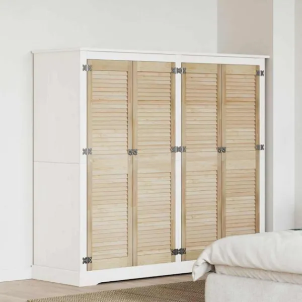 vidaXL Skåp>Skåpdörr 4 pcs Naturfärg 140.5 x 2 x 59.5 cm Massiv furu