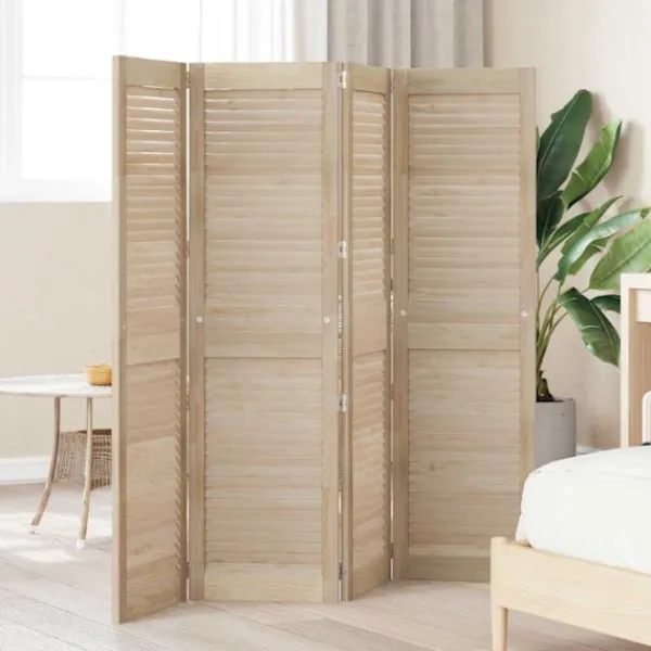 vidaXL Skåp>Skåpdörr 4 pcs Naturfärg 140.5 x 2 x 59.5 cm Massiv furu