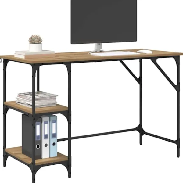 vidaXL Kontorsmöbler>Skrivbord Artisan Ek 120 x 50 x 75 cm Konstruerat trä