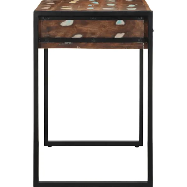 vidaXL Kontorsmöbler>Skrivbord flerfärgat 100x50x75 cm massivt trä återvunnet