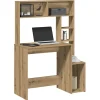vidaXL Kontorsmöbler>Skrivbord med hyllor artisan ek 100x45x140 cm konstruerat trä