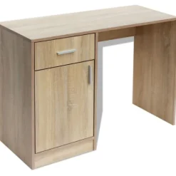 vidaXL Kontorsmöbler>Skrivbord med låda och skåp ek 100x40x73 cm