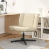 vidaXL Kontorsmöbler>Skrivstol Kräm 63 x 75 x 76 cm tyg